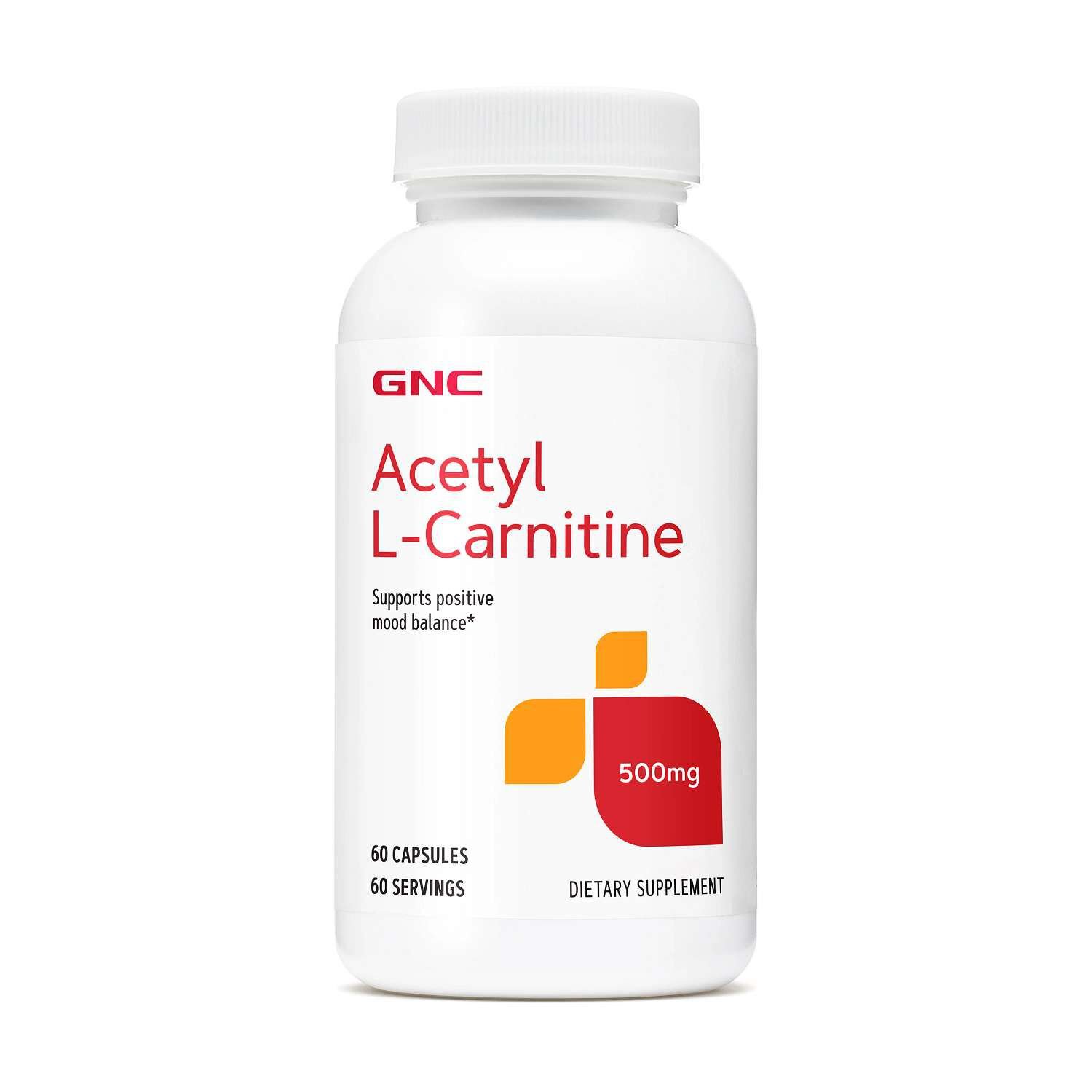 044224_GNC20Acetyl20L-Carnitine_Bottle.jpg GNC Acetyl-L-Carnitine 500mg - 60 Capsules (60 Servings) - Image 1