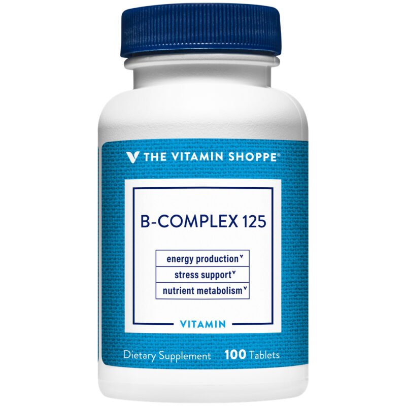 B-Complex 125 - Vitamin B Support for Energy Production & Nutrient Metabolism (100 Tablets) — product packaging