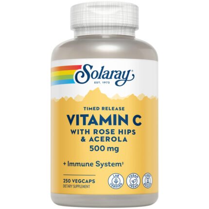 Timed Release Vitamin C - With Rose Hips & Acerola - 1,000 MG (250 Capsules) — product packaging