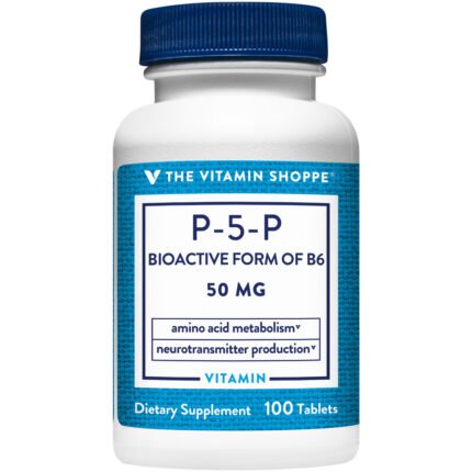 P-5-P (Pyridoxal-5-Phosphate) - Coenzyme Form of B6 -50 MG (100 Tablets) — product packaging