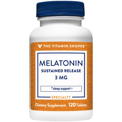 Melatonin Sustained Release for Sleep Support - 3 MG (120 Tablets) — product packaging