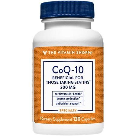 CoQ-10 200 milligram capsule supplement bottle catalog image