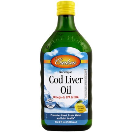 Norwegian Cod Liver Oil - 1,100 MG Total Omega-3s - Lemon Flavor (16.9 fl. oz.) — product packaging