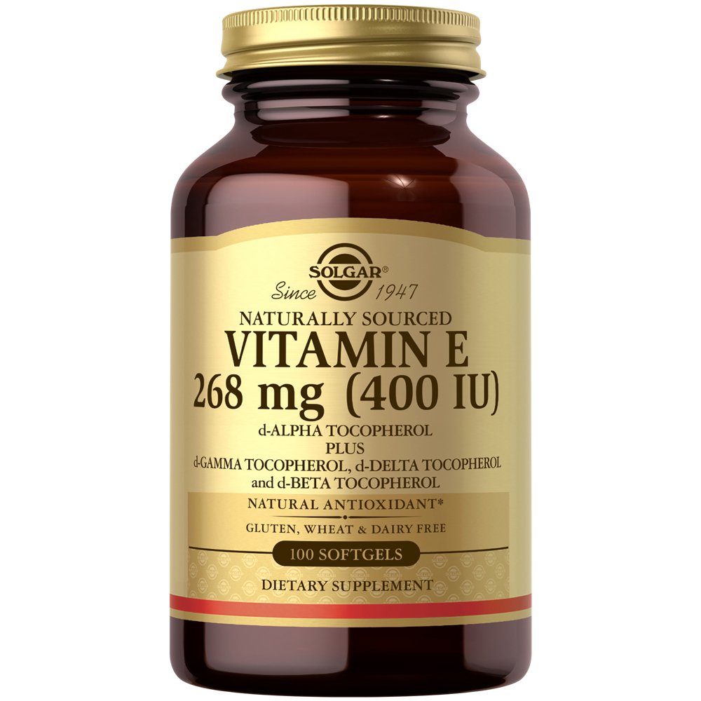 Natural Vitamin E 400 IU supplement bottle product image