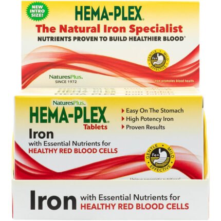 Hema-Plex Hematinic with 85 MG of Elemental Iron - Sustained Release (30 Tablets) — product packaging