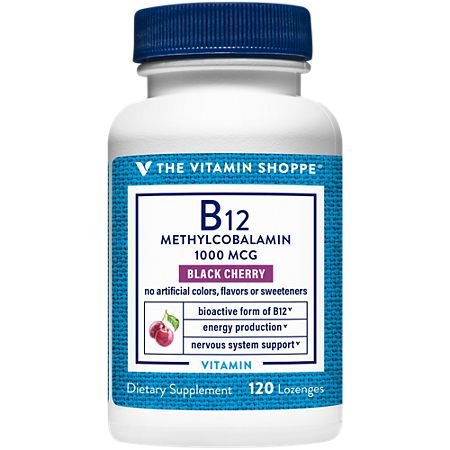 1465837_01.jpg B12 Methylcobalamin - 1,000 MCG - Black Cherry (120 Lozenges) - Image 1