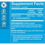 B12 Methylcobalamin - 1,000 MCG - Black Cherry (120 Lozenges) - Image 2