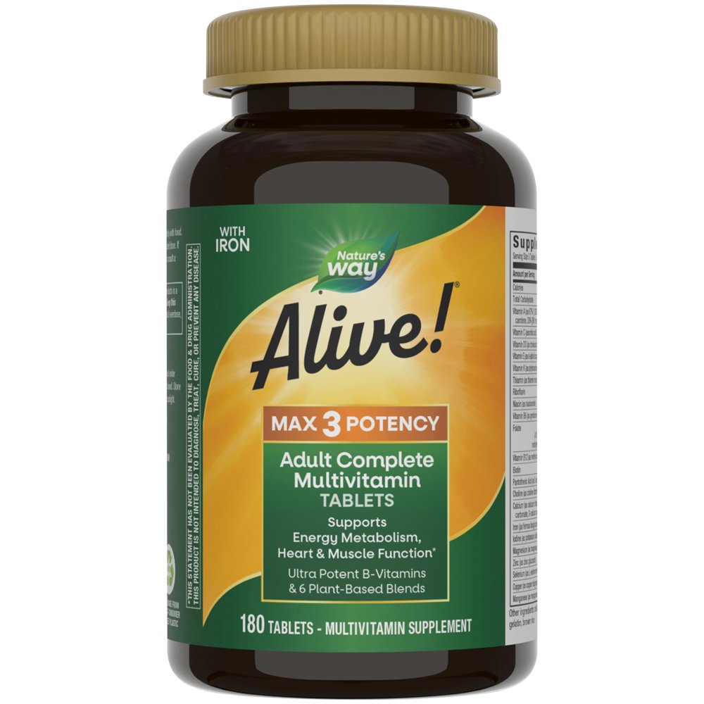Alive! Whole Food Energizer Multivitamin (180 Tablets) Alive! Whole Food Energizer Multivitamin (180 Tablets) — product packaging