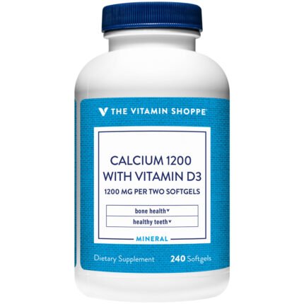 Calcium 1200 with Vitamin D3 - 1,200 MG (240 Softgels) — product packaging