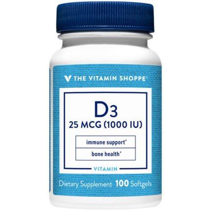 Vitamin D3 - 1,000 IU (100 Softgels) — product packaging