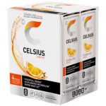 Celsius Sparkling Energy Drink – Orange (4 Drinks, 12 Fl Oz. Each)