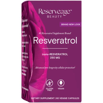 Resveratrol with Active Trans-Resveratrol - 250 MG (60 Vegetarian Capsules) — product packaging