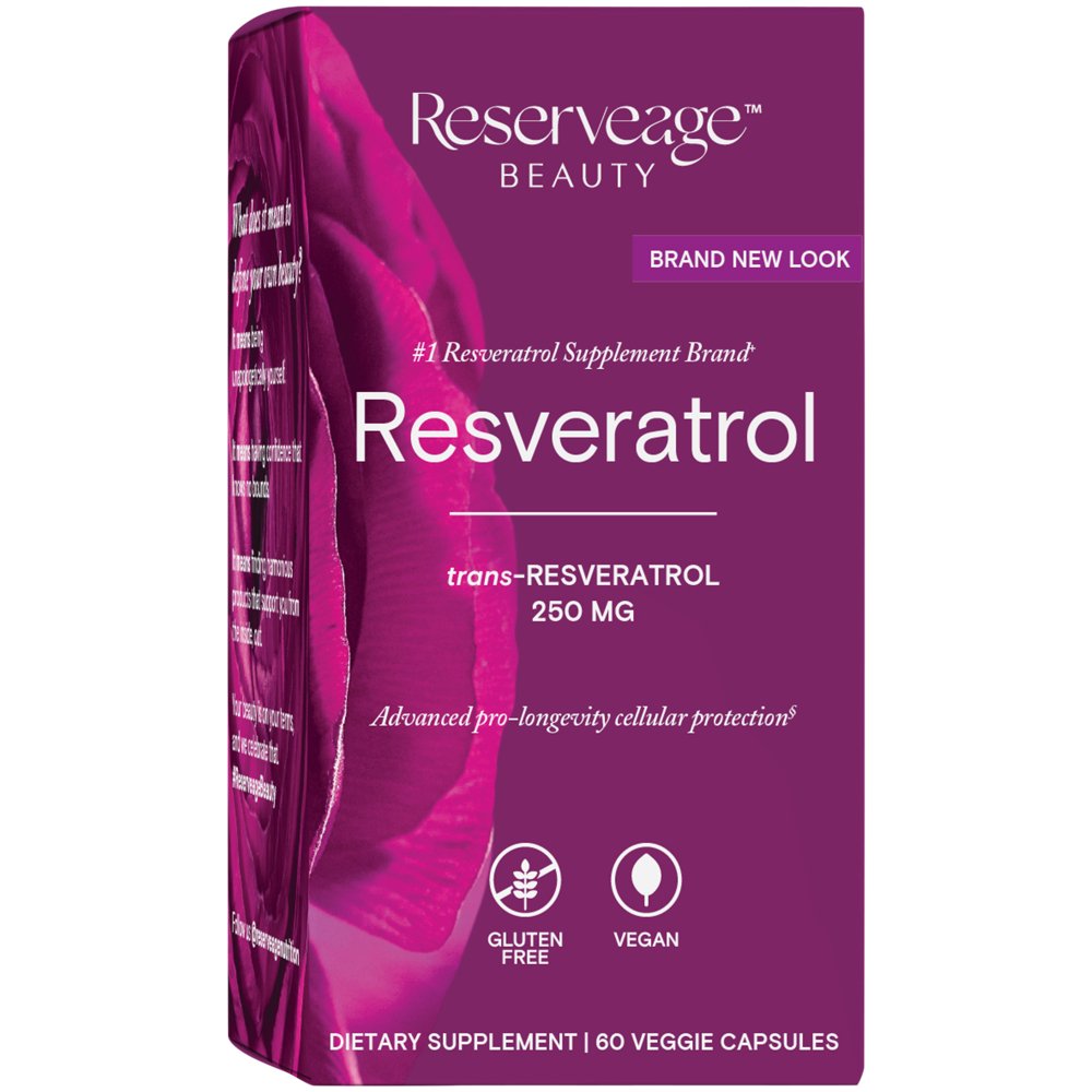 Resveratrol with Active Trans-Resveratrol - 250 MG (60 Vegetarian Capsules) Resveratrol with Active Trans-Resveratrol - 250 MG (60 Vegetarian Capsules) — product packaging