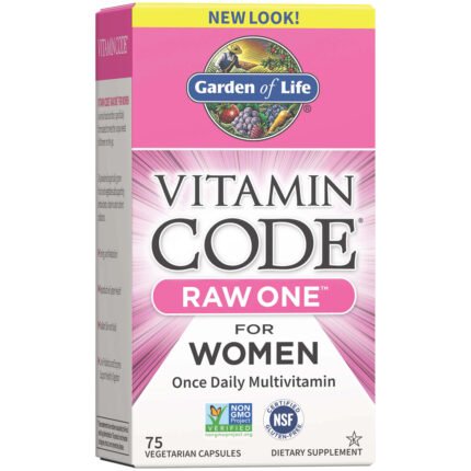 Vitamin Code Raw One for Women - Once Daily Raw Whole Food Multivitamin (75 Vegetarian Capsules) — product packaging