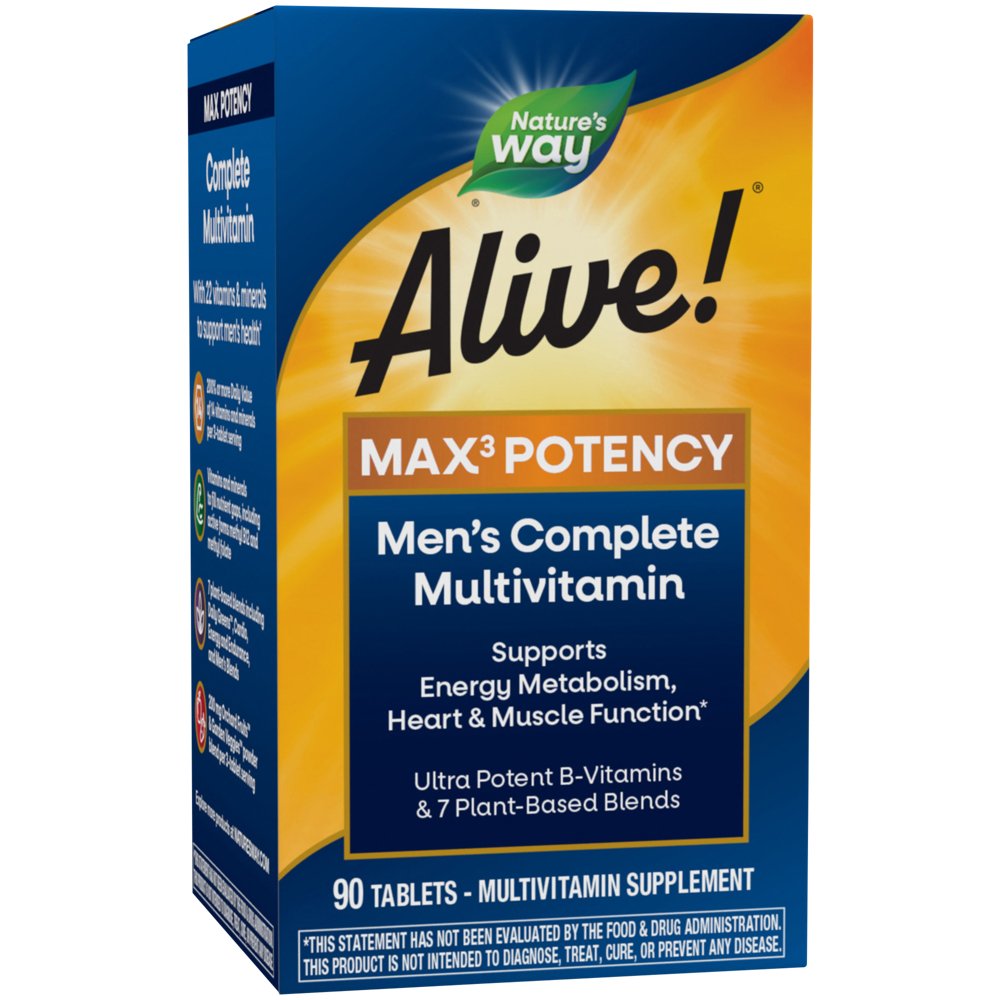 Alive! Whole Food Energizer Men's Multivitamin (90 Tablets) — product packaging