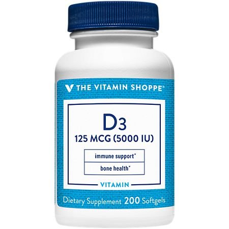 1763317_01.jpg Vitamin D3 - 5,000 IU (200 Softgels) - Image 1