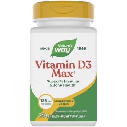 Vitamin D3 - Bones & Immunity - 125 mcg (240 Softgels) — product packaging