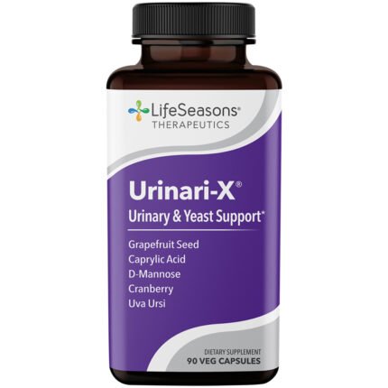Urinari-X Urinary & Yeast Support with Cranberry, D-Mannose & More (90 Vegetarian Capsules) — product packaging
