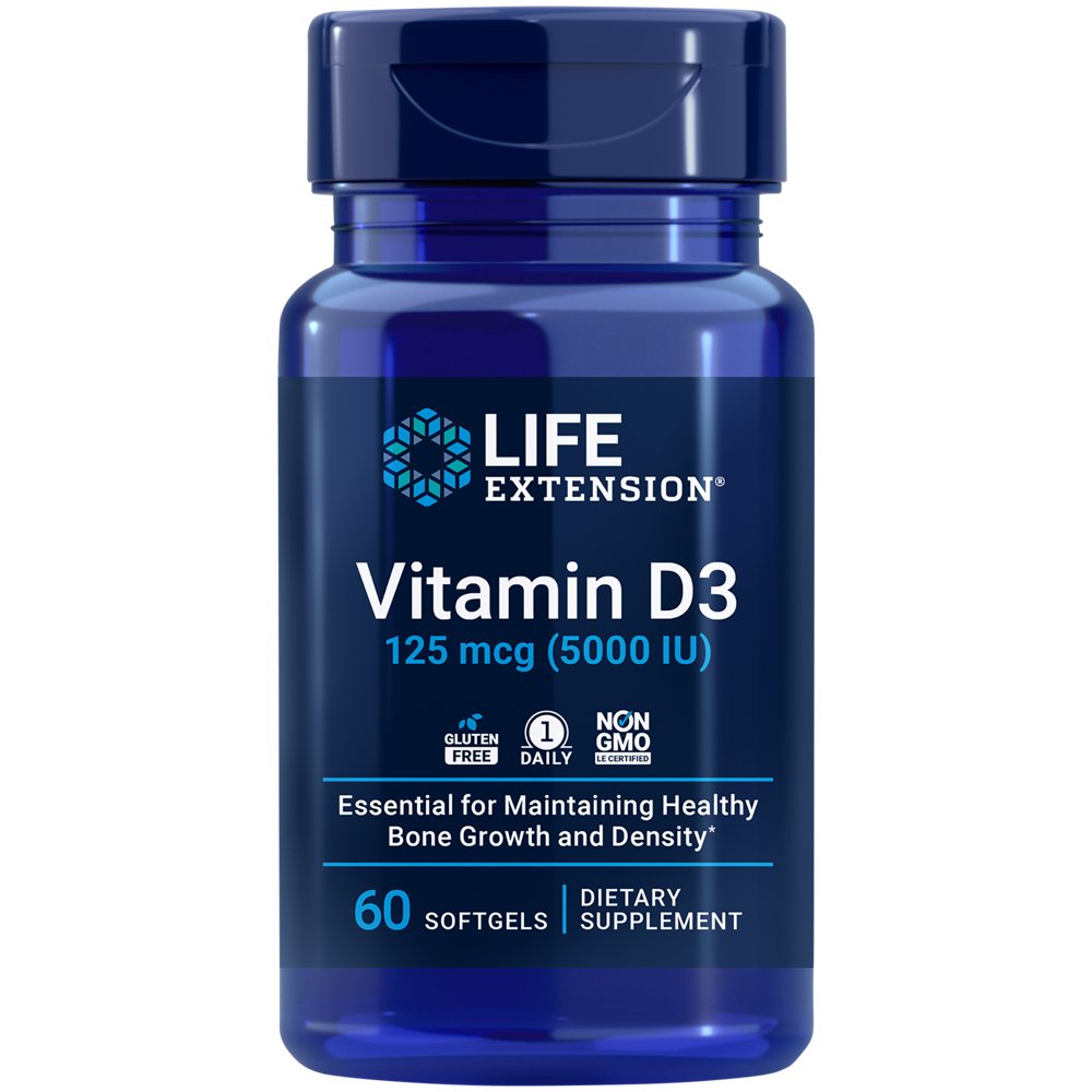 Vitamin D3 - 5,000 IU (60 Softgels) Vitamin D3 - 5,000 IU (60 Softgels) — product packaging