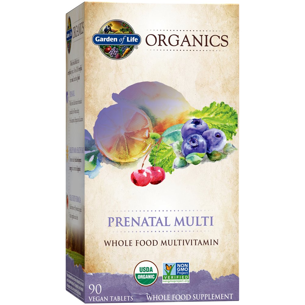 Garden of Life Organics Whole Food Prenatal Multivitamin (90 Vegan Tablets) Garden of Life Organics Whole Food Prenatal Multivitamin (90 Vegan Tablets) — product packaging