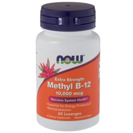 Methyl B12 - Extra Strength Methylcobalamin - 10,000 MCG (60 Lozenges) — product packaging