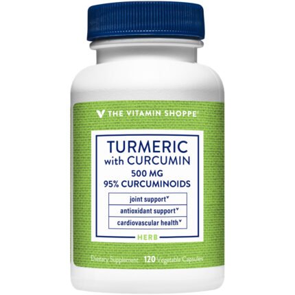 Turmeric with Curcumin - 95% Curcuminoids - 500 MG (120 Vegetarian Capsules) — product packaging