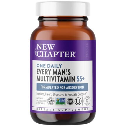 Every Man's Multivitamin One Daily for Men 55+ - Whole Food Multivitamin with Astaxanthin (72 Vegetarian Tablets) — product packaging