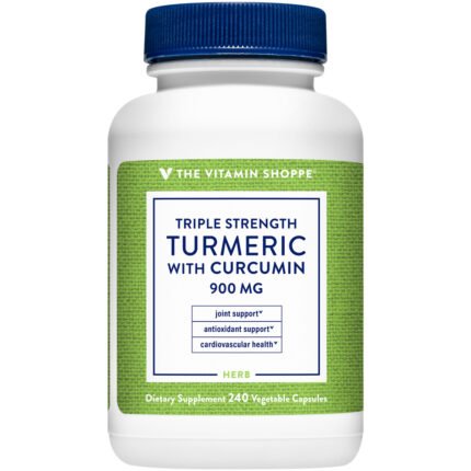Triple Strength Turmeric with Curcumin - Joint & Antioxidant Support - 900 MG (240 Vegetarian Capsules) — product packaging