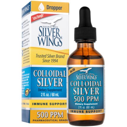 Colloidal Silver for Immune Support - 500 PPM (2 Fluid Ounces) — product packaging