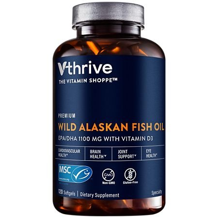 2178382_01.jpg Premium Wild Alaskan Fish Oil with Vitamin D3 - 1,100 MG EPA/DHA (120 Softgels) - Image 1