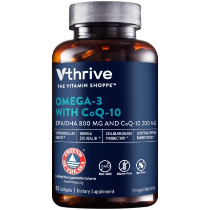 Omega-3 with CoQ-10 - 800 MG EPA/DHA (60 Softgels) — product packaging