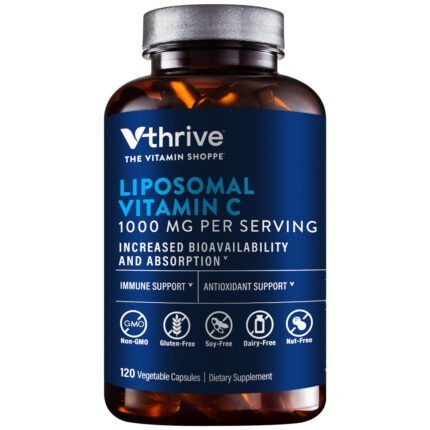 Liposomal Vitamin C for Immune Support - Increased Bioavailability & Absorption - 1,000 MG (120 Vegetarian Capsules) — product packaging