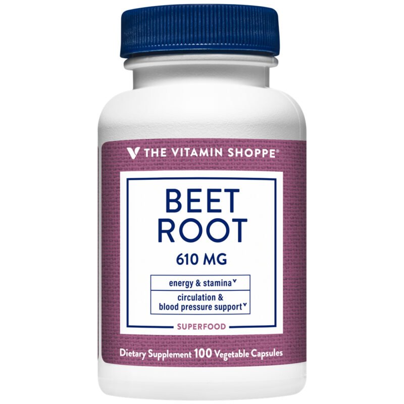 Beet Root - Nitric Oxide Superfood - 610 MG (100 Vegetable Capsules) — product packaging