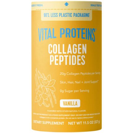 Collagen Peptides Powder - Hair, Skin, Nails & Joint Support - Vanilla (11.5 oz. / 14 Servings) — product packaging