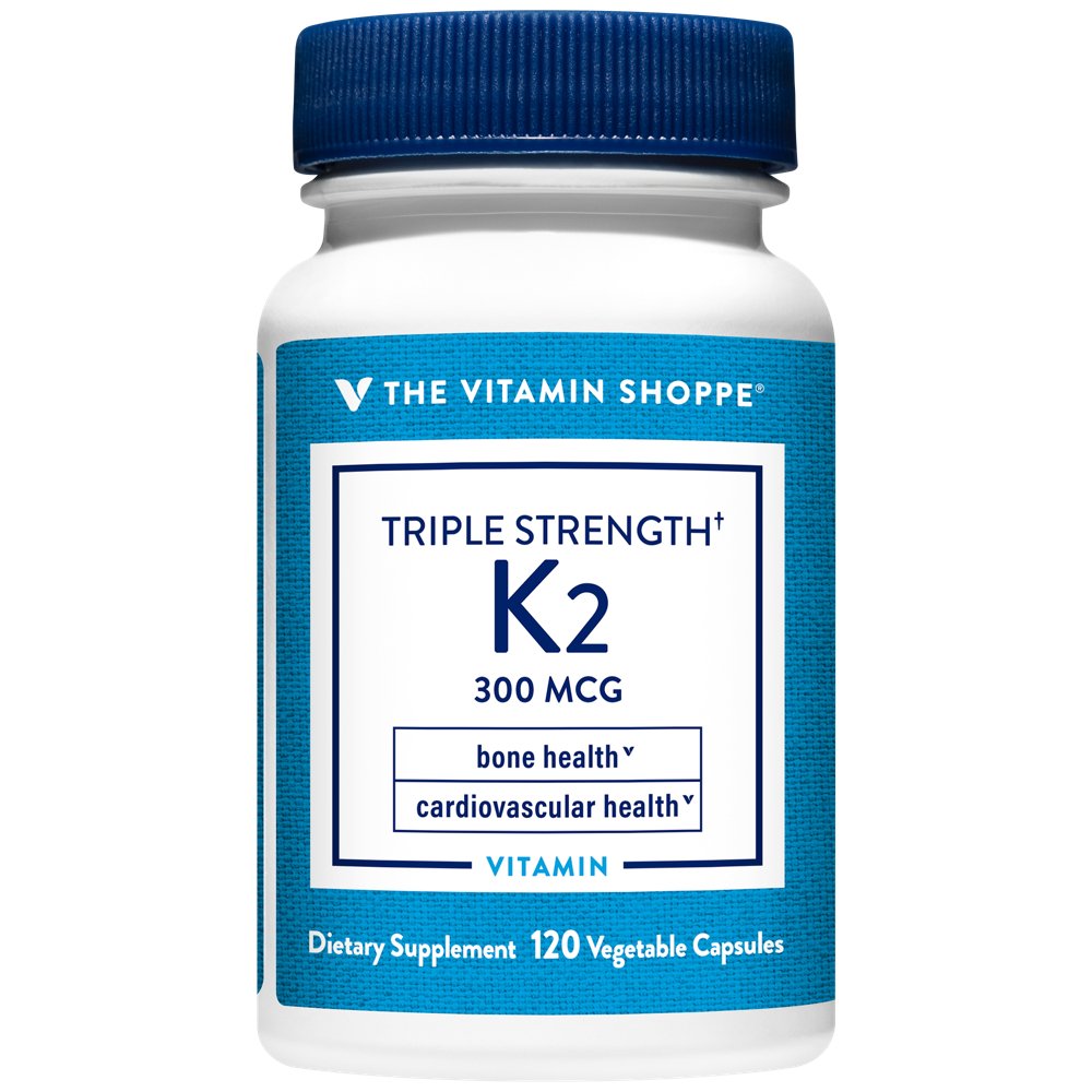 Triple Strength Vitamin K2 - 300 MCG (120 Vegetable Capsules) Triple Strength Vitamin K2 - 300 MCG (120 Vegetable Capsules) — product packaging