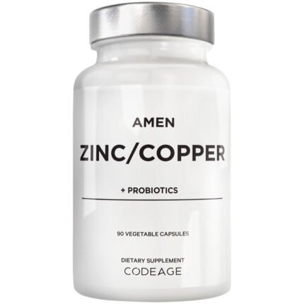 Zinc and Copper + Probiotics 2 Billion CFUs - Vegan (90 Capsules) — product packaging