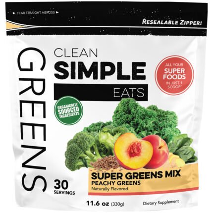 Greens Superfood Powder Mix - Peachy Greens (30 Servings) — product packaging