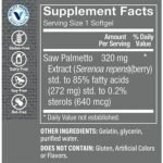 Saw Palmetto Standardized Extract - Prostate Support - 320 MG (100 Easy-to-Swallow Softgels) - Image 2