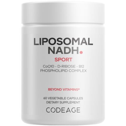 Liposomal NADH+ Formulated with B12, D-Ribose and Coenzyme Q10 (60 Capsules) — product packaging