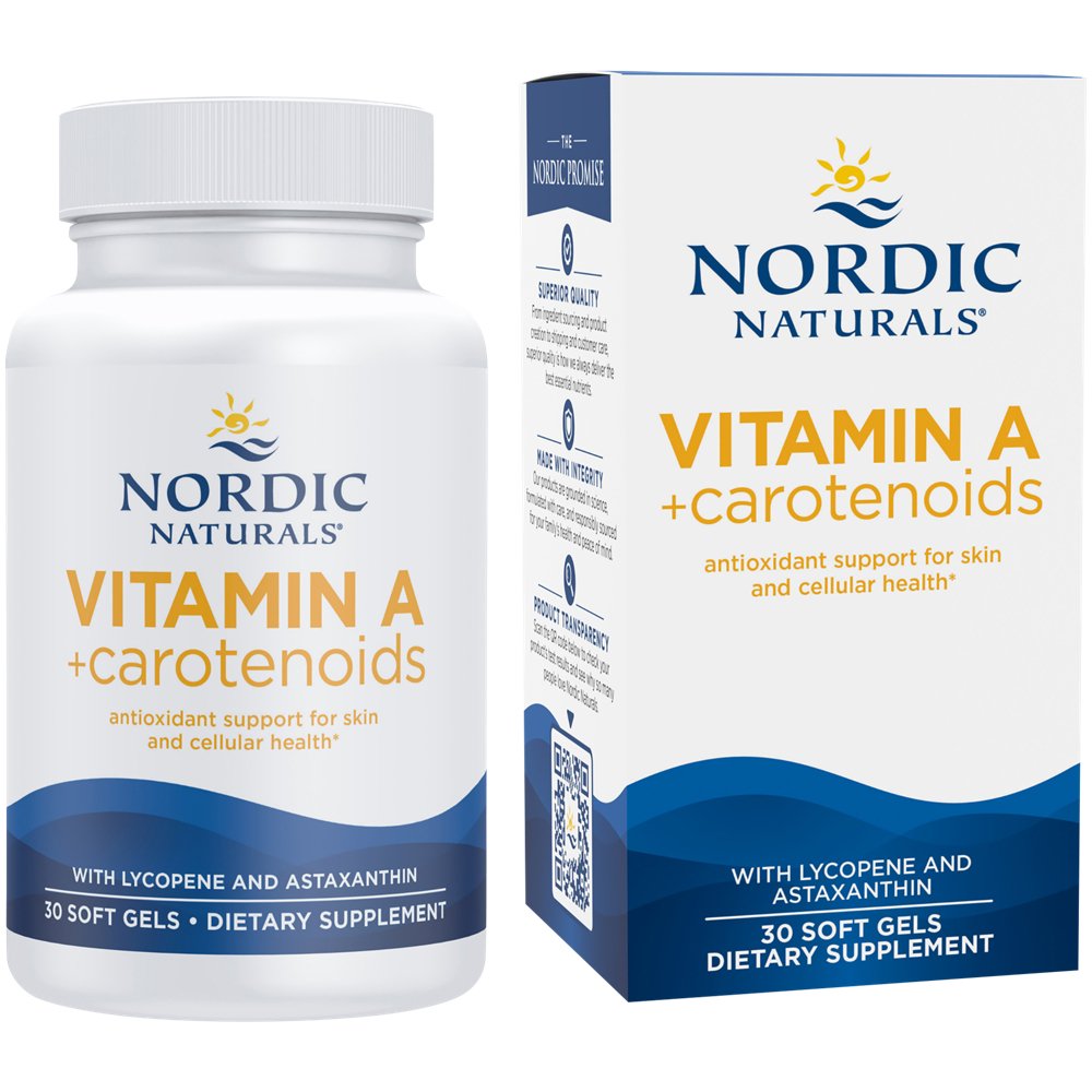 Vitamin A carotenoids supplement packaging