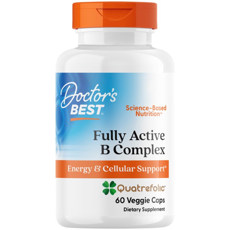 Fully Active B Complex with Quatrefolic (60 Capsules) — product packaging