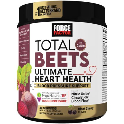 Total Beets Ultimate Heart Health Powder - Blood Pressure Support - Black Cherry (30 Servings) — product packaging