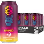 Gorilla Mind Energy Drink – Blackberry Lemonade (12 Drinks, 16 fl. oz. Each)