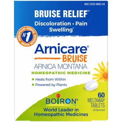 Arnicare Bruise - Homeopathic Medicine for Pain, Swelling and Discoloration (60 Meltaway Tablets) — product packaging