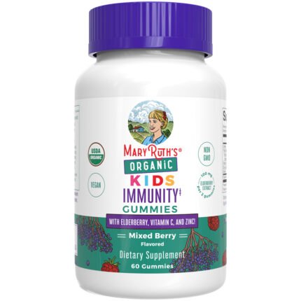 Kid's Organic Immunity Gummies with Elderberry, Vitamin C & Zinc - Mixed Berry (60 Gummies) — product packaging