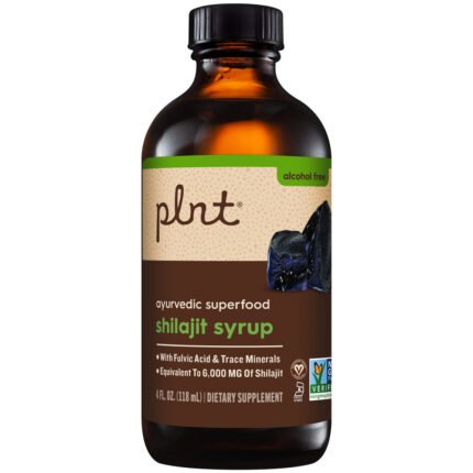 Shilajit Syrup - Ayurvedic Superfood with Fulvic Acid and Trace Minerals (4 fl. oz.) — product packaging