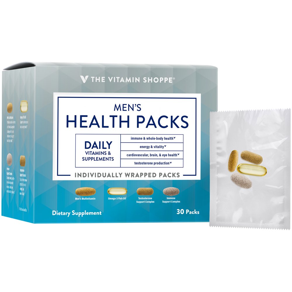 Men’s Health Packs - Daily Vitamin Packets for Whole Body Health (30 Single Serving Packets) — product packaging