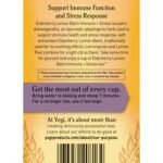 Yogi Tea Elderberry Lemon Balm Immune & Stress Support Tea – Caffeine Free (16 Tea Bags)