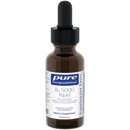 Liquid B12 5,000mcg with Methylcobalamin (1 Fl. Oz.) — product packaging