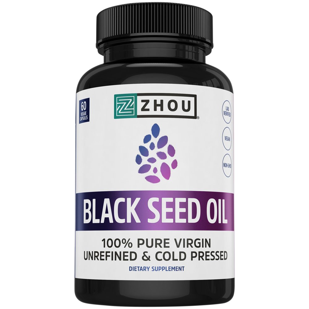 Black Seed Oil - 100% Pure Virgin Unrefined & Cold Pressed (60 Capsules) Black Seed Oil - 100% Pure Virgin Unrefined & Cold Pressed (60 Capsules) — product packaging